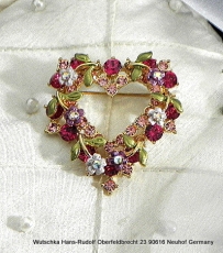 brooch heart Swarovski