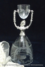 Brautbecher Sissi Kristall mundgeblasen handgraviert 22 cm